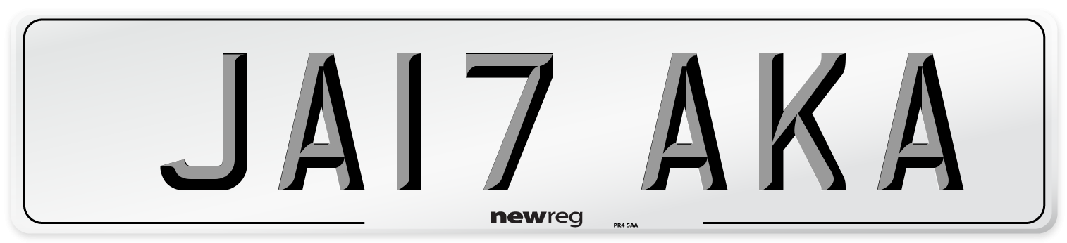 JA17 AKA Number Plate from New Reg